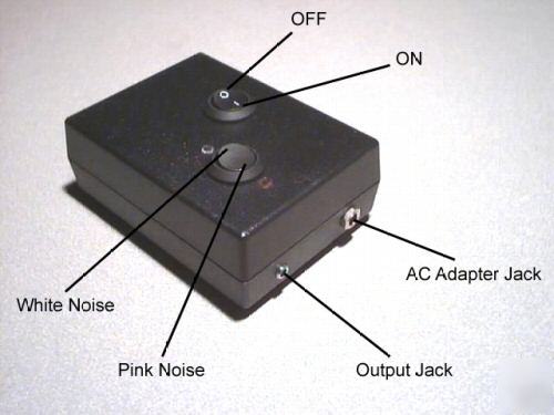 Pink white noise generator superior to white noise cds