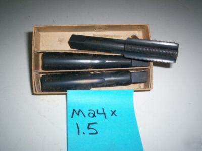 New 3 in box gtd metric taps M24 x 1.5 4FL bottoming 
