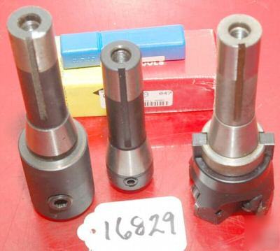 Bridgeport R8 tool holder set (3) items: 