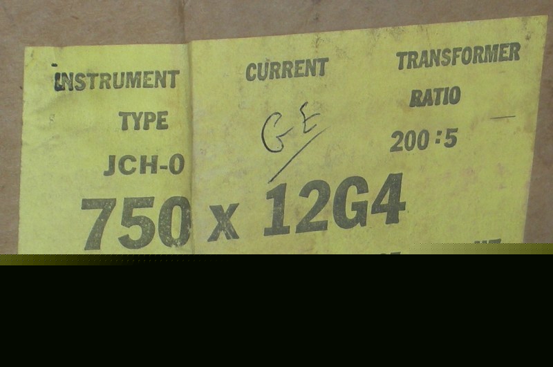 Ge current transformer type jch-0 750X12G4 200:5 nos