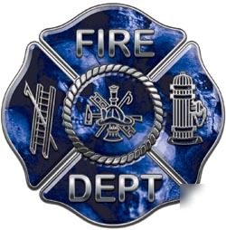 Maltese cross skull decal reflective 12