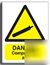 Compressed air sign-adh.vinyl-300X400MM(wa-084-am)