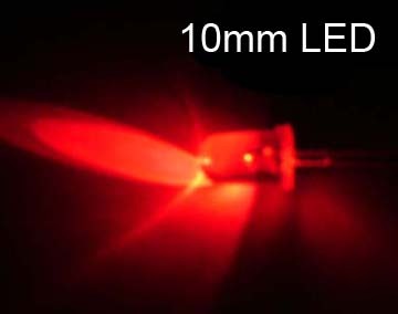 100 10MM 6000MCD led lamp - ultra bright red leds diy