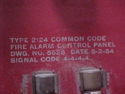 1954 national time & signal alarm panel bell & pull sta