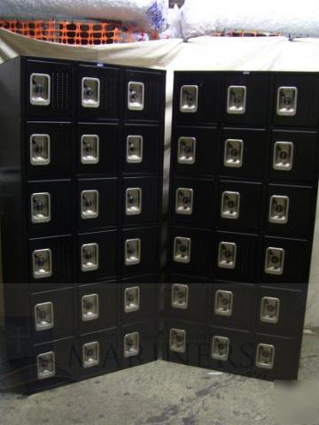 36 lyon door employee gym school lockers - two sections