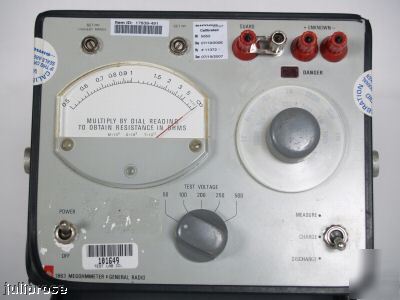 General radio 1863 megohmmeter high resistance meter