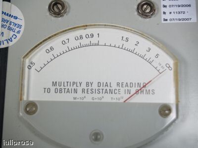 General radio 1863 megohmmeter high resistance meter