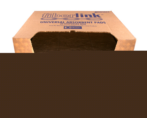 Meltblown heavyweight absorbent pads in dispenser box