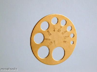 New kell england drill and dowel solid brass gauge