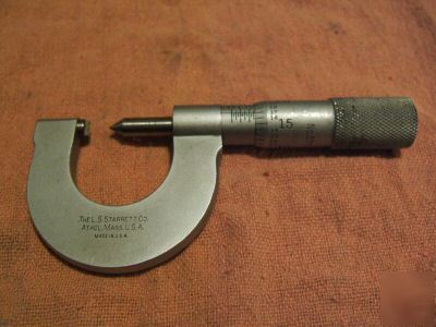 Starrett thread mike no. 575 v & us stnd. 4 to 20 pitch
