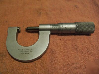 Starrett thread mike no. 575 v & us stnd. 4 to 20 pitch