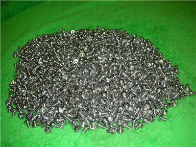 1000 nickel chrome pan head machine screws 8-32 x 1/4