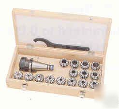 New er-40 collet chuck +15 collets set nmtb 40 spindle 