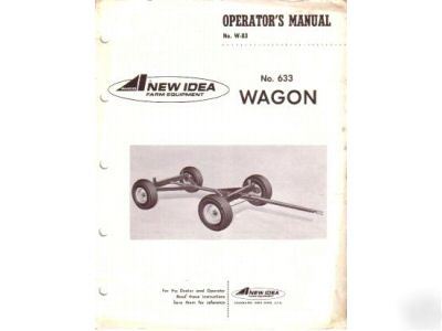 New idea 633 wagon operator's manual