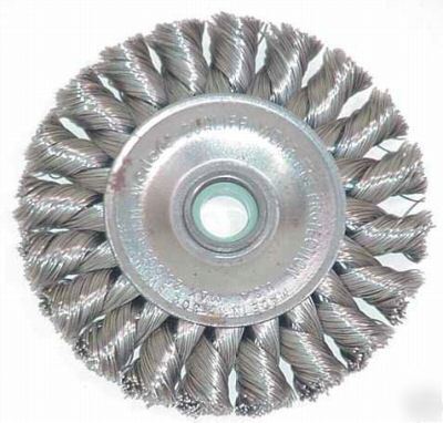 6 weiler 3 x 3/8 - 1/2 stainless steel knot wire brush 