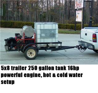Commercial pressure washer trailer hot cold setup 16HP