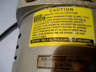 Gast 1/2 hp rotary vane compressor vacuum pump save $$$