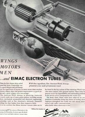 1945 wings motors men eimac electronic tubes ad frameit