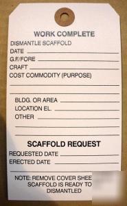 New lot 800+ safety scaffold scaffolding work tags n/r 
