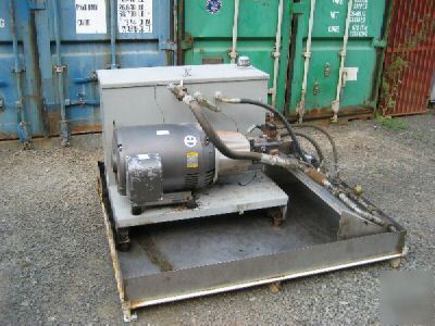 Hydraulic pump, tank w/ 40 hp baldor motor, parker hpu