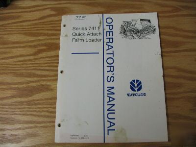 New holland 7411 farm loader operators manual