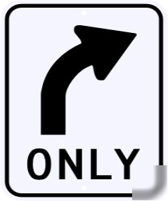 Right turn only sign street traffic road sign 30