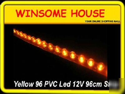 *cheapest* 12V yellow 96 led flexible car pvc led strip