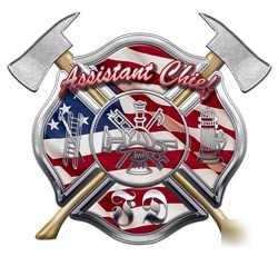 Firefighter asst chief decal reflective 2
