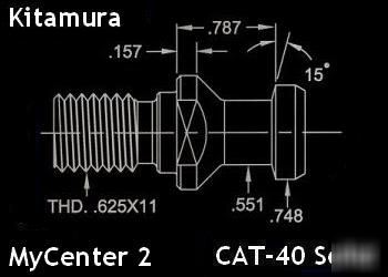 Kitamura cnc cat-40 solid retention knobs