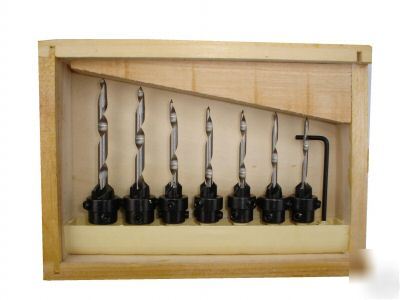 22PC tapered drill / countersink / bore set woodworking