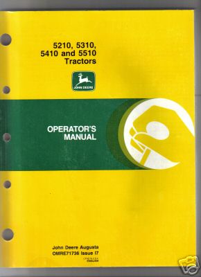 5210,5310,5410 and 5510 tractors,operators manual