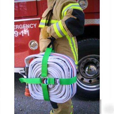 Double donut strap for fire hose. milwaukee strap