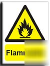 Flammable sign-semi rigid-200X250MM(wa-054-re)
