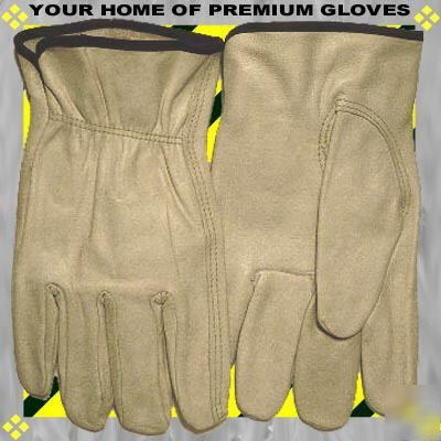 Free ship 1 pair sm premium cowhide leather work gloves
