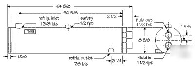 Hp-20 high pressure rated 20 ton water cooled condenser