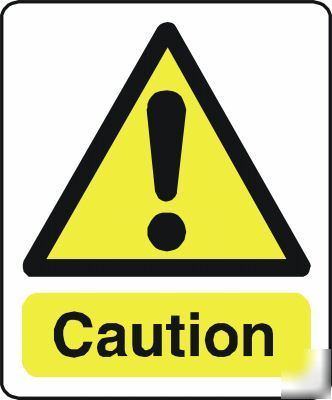 Large metal safety sign caution 1445