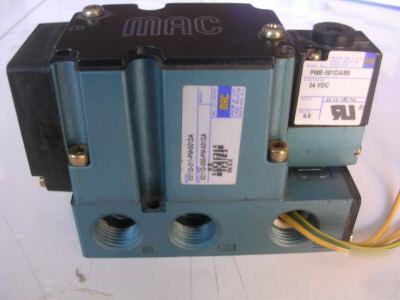 New mac 4 way solenoid air valve, 6300 series, 24 vdc 