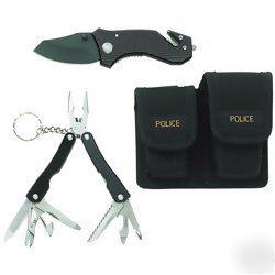 Police rescue tool & multi-tool w/ sheath