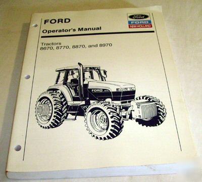 Ford 8670 8770 8870 8970 tractors operators manual +sup