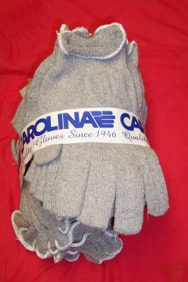 Mens small gray extra heavy knit gloves, 72 pair