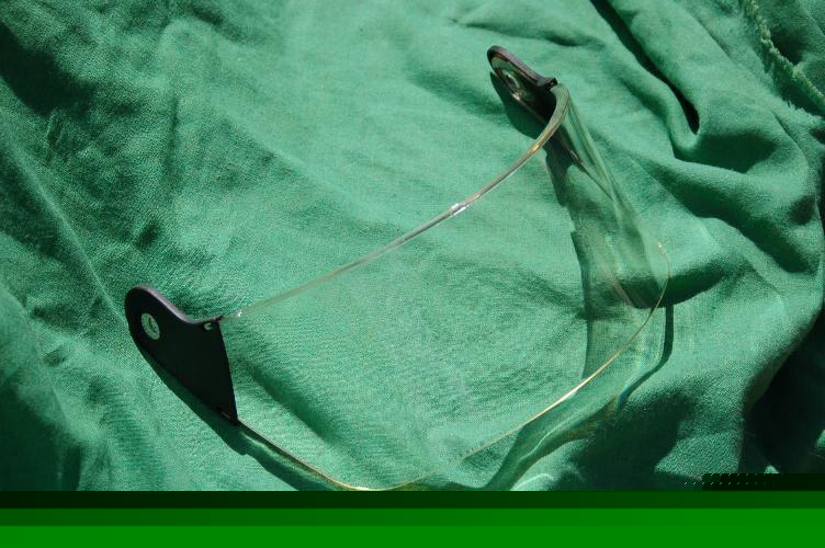 New fire helmet 4 in. face shield (fits most helmets)