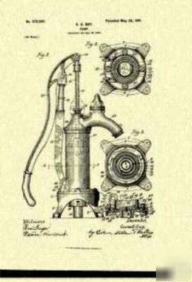 Us wind engine pump water pump 1901 us PATENT_G106