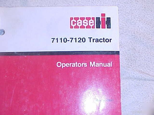 Ih case 7110 7120 tractor operator manual rac 9 - 12931