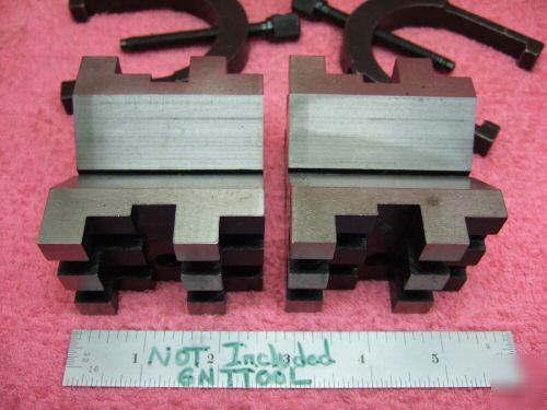 Starrett 568 v-blocks (2) w/clamps xlnt toolmaker 