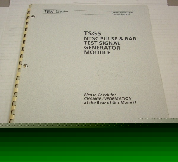 Tektronix TSG5 test signal generator op serv manual
