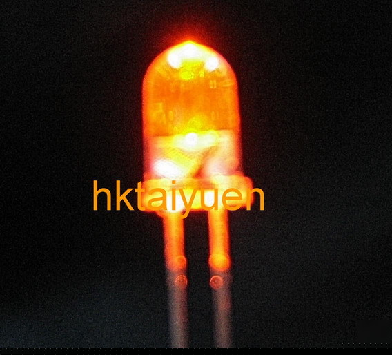 100X 5000MCD 3MM orange led ultra bright free resistors