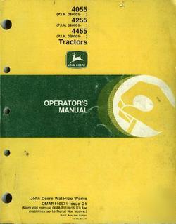 John deere operators manual 4055 4255 4455 tractor good