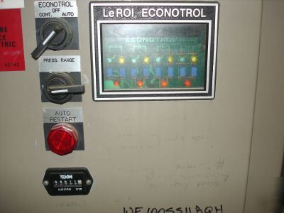 Leroi rotary screw air compressor 100 hp 490 cfm