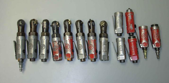 Lot of 14 cp chicago pneumatic r angle 90 air ratchet