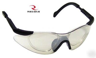 Strike force i/o mirror lens safety glasses w/rx insert